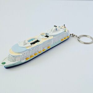 Royal Caribbean Cruise Ship Model Keychain Allure of the Seas Collectible READ
